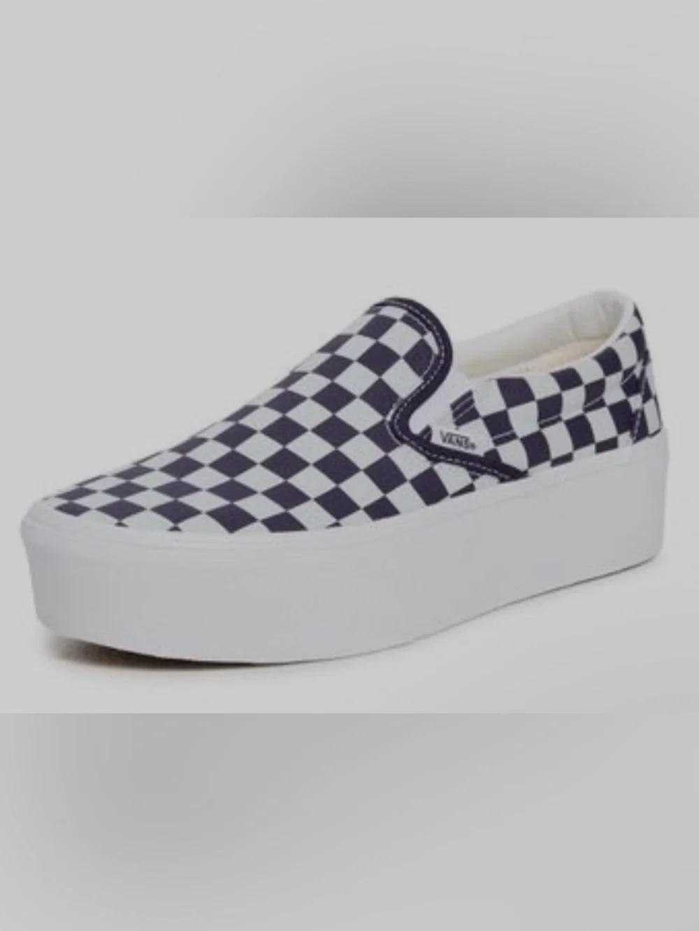 •VANS•NWT MIST BLUE & GOTHIC GRAPE PURPLE CHECKERED PLATFORM STACKFORM SIZE 6.5